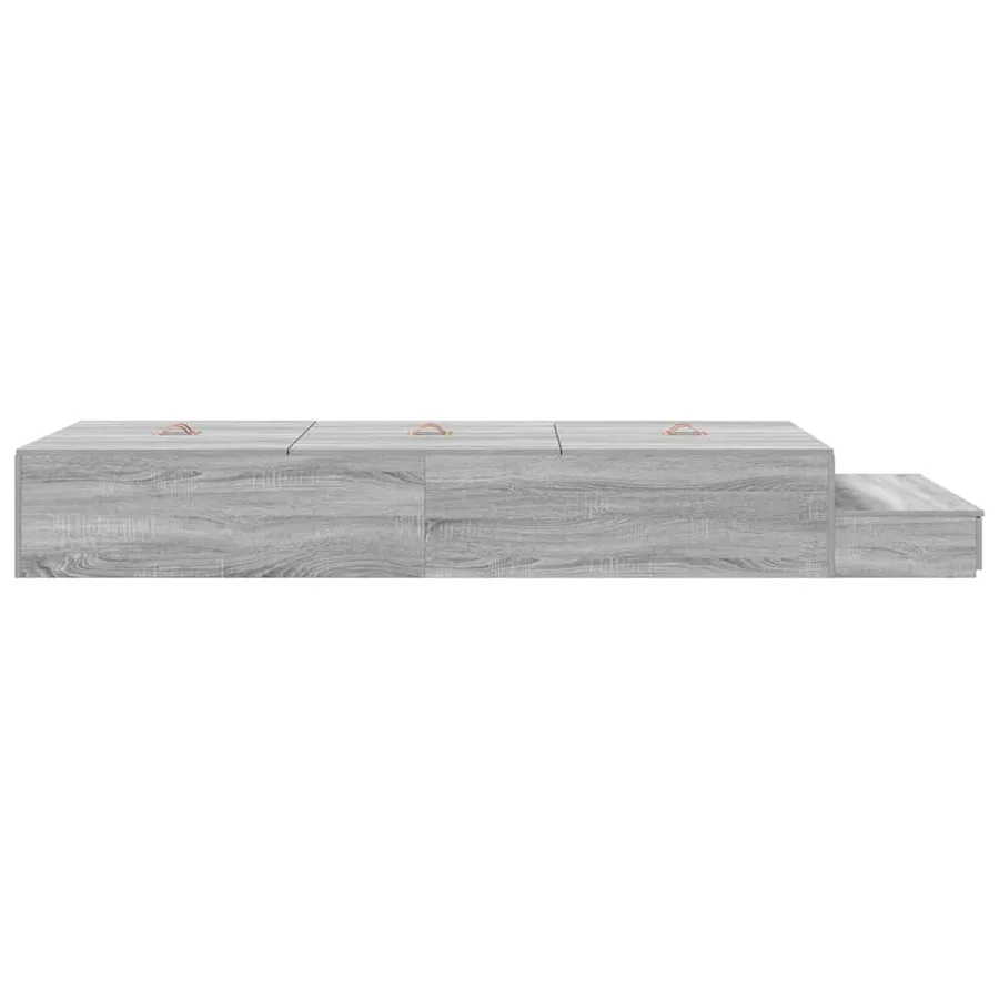Cadre de lit avec rangement avec tiroir Gris Sonoma 100 cm - 7