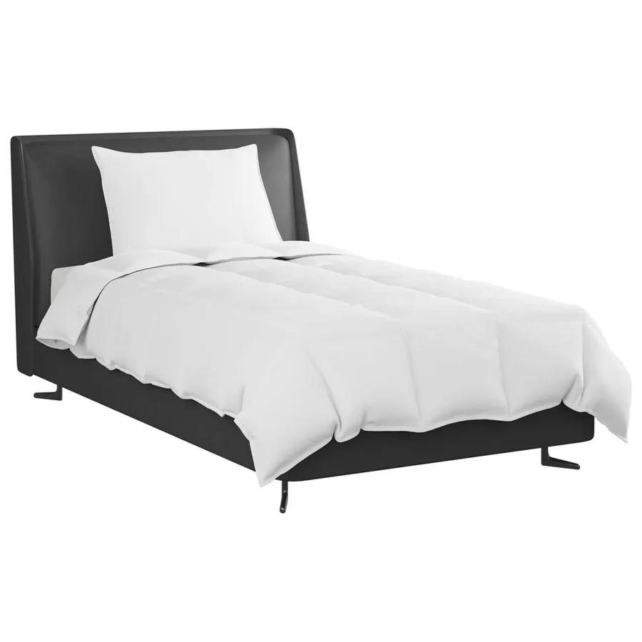 Duvet d'été simple avec oreiller 2 pcs Blanc Plume de canard - 3