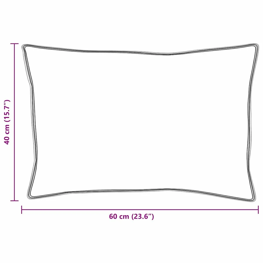 Oreiller avec oreiller 2 pcs Blanc 40 x 60 cm Coton - 10