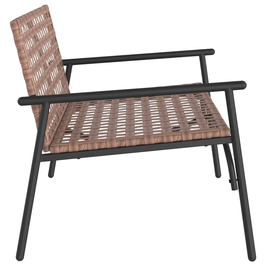 Chaise de jardin Marron 110,5 x 79 x 75,5 cm polyrotin - 5