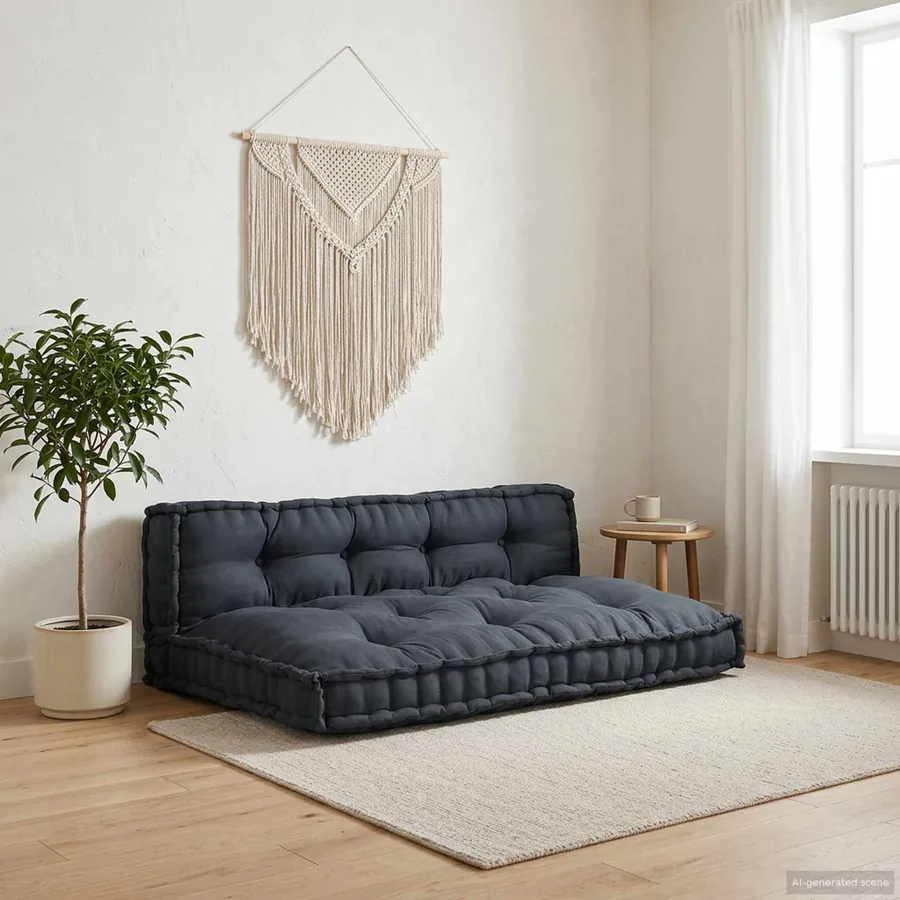 Coussin de canapé sur palette 2 pcs Anthracite 120 x 80 x 38 cm
