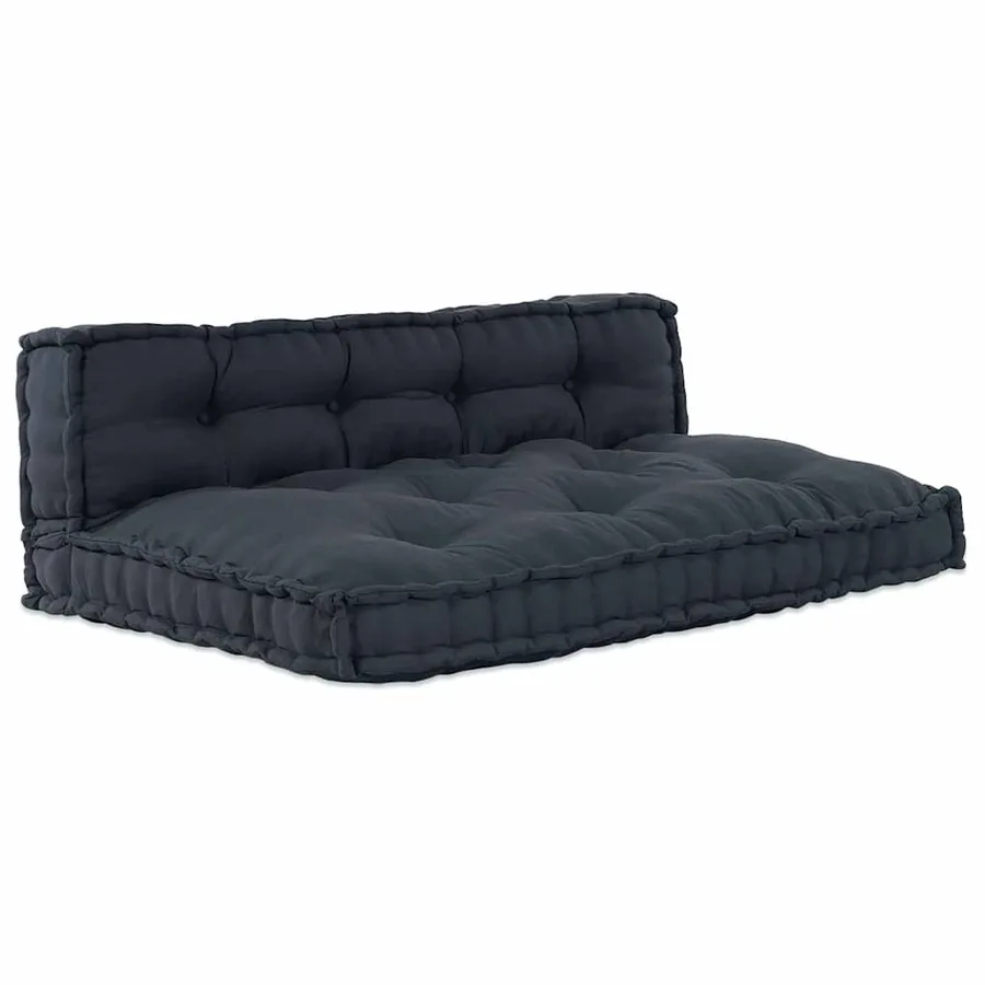 Coussin de canapé sur palette 2 pcs Anthracite 120 x 80 x 38 cm - 2