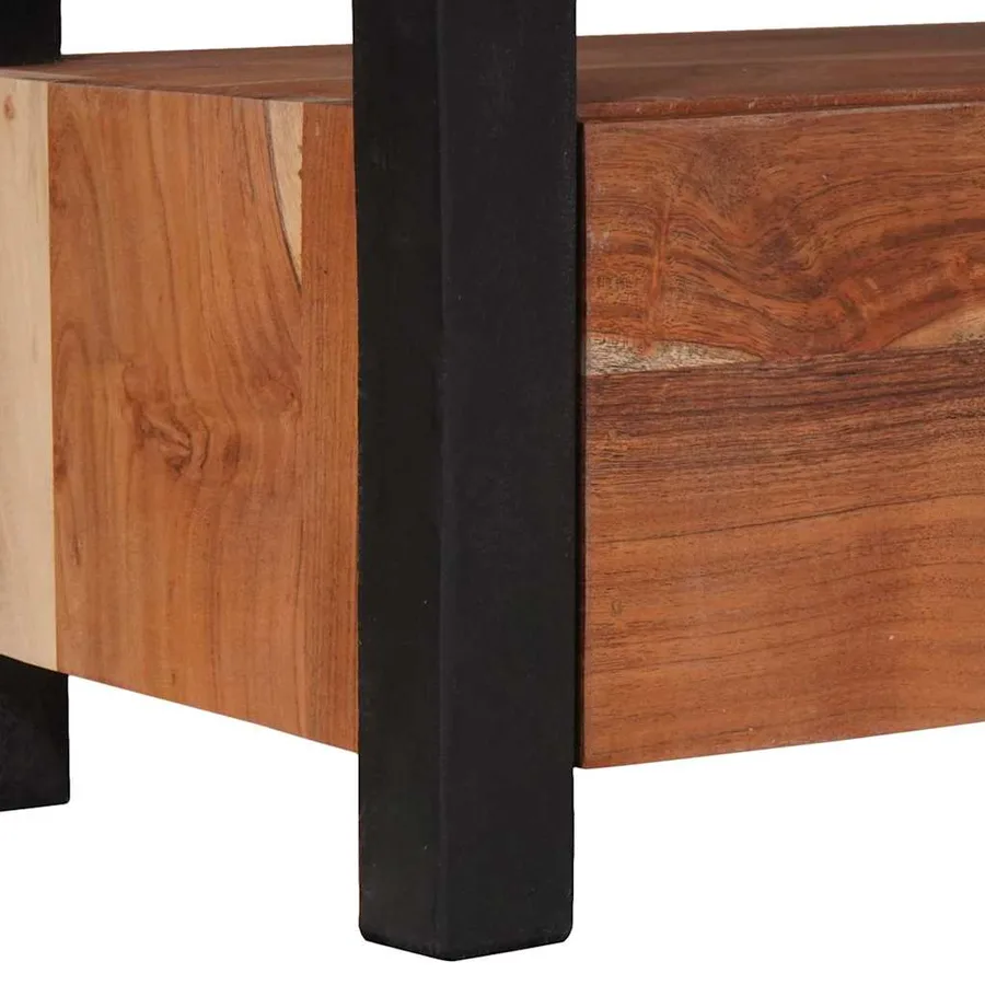 Meuble TV Marron 110 x 30 x 40 cm Bois d'acacia massif - 10