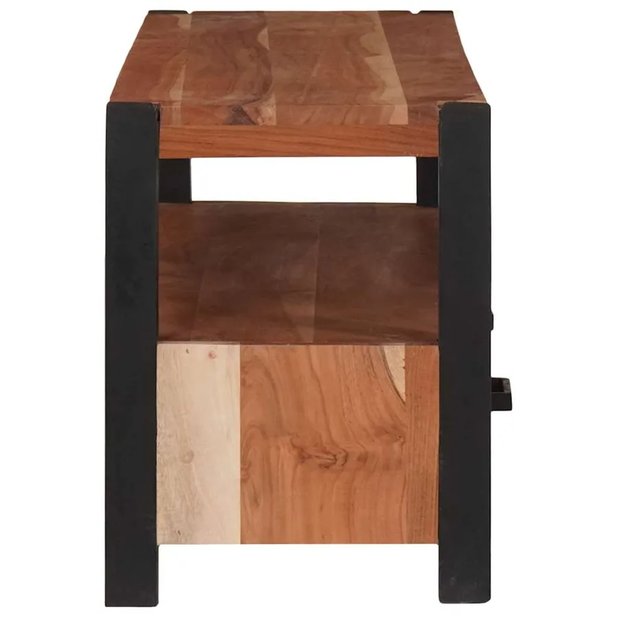 Meuble TV Marron 110 x 30 x 40 cm Bois d'acacia massif - 6