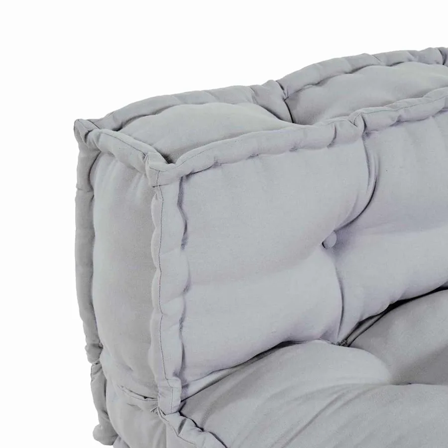 Coussin de canapé sur palette 2 pcs Gris 120 x 80 x 38 cm Tissu - 6