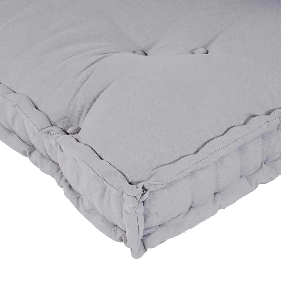 Coussin de canapé sur palette 2 pcs Gris 120 x 80 x 38 cm Tissu - 8