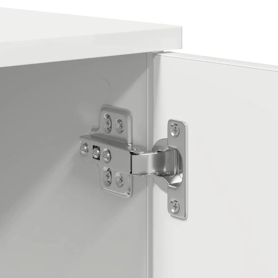 Cadre de lit avec rangement Blanc 90 cm Bois d'ingénierie - 12