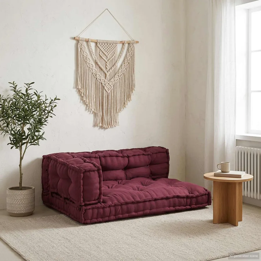 Coussin de canapé sur palette 3 pcs Marron 120 x 80 x 38 cm