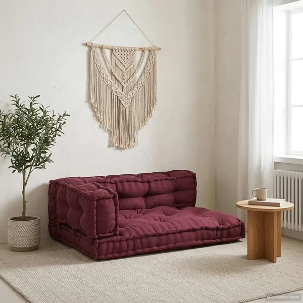 Coussin de canapé sur palette 3 pcs Marron 120 x 80 x 38 cm