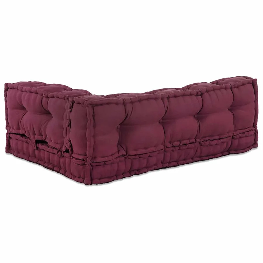 Coussin de canapé sur palette 3 pcs Marron 120 x 80 x 38 cm - 5