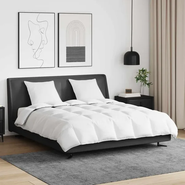 Duvet d'hiver avec oreiller 3 pcs Blanc Plume de canard