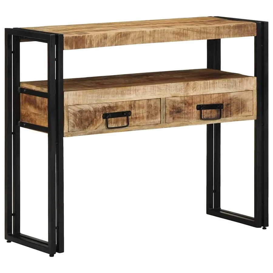 Table console Marron 90 x 33 x 75 cm Bois de mangue massif