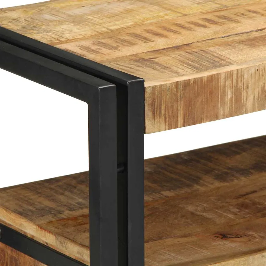Table console Marron 90 x 33 x 75 cm Bois de mangue massif - 8
