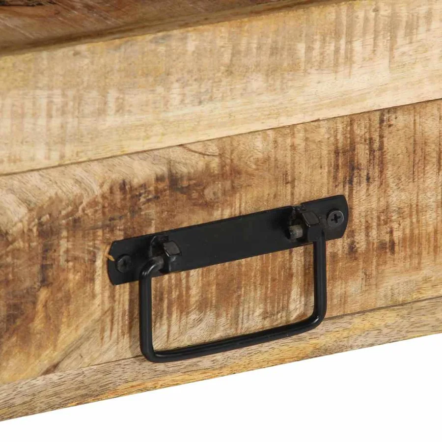 Table console Marron 90 x 33 x 75 cm Bois de mangue massif - 9