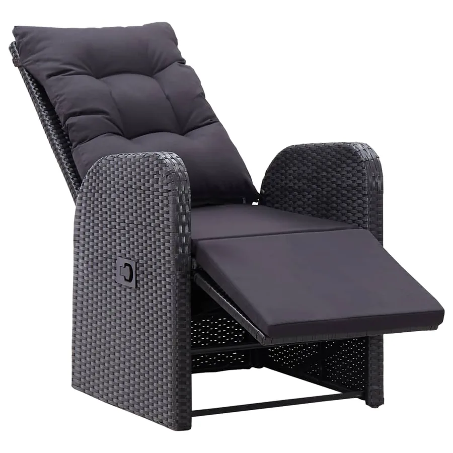 Chaises de jardin inclinables coussins lot de 2 Résine tressée - 5