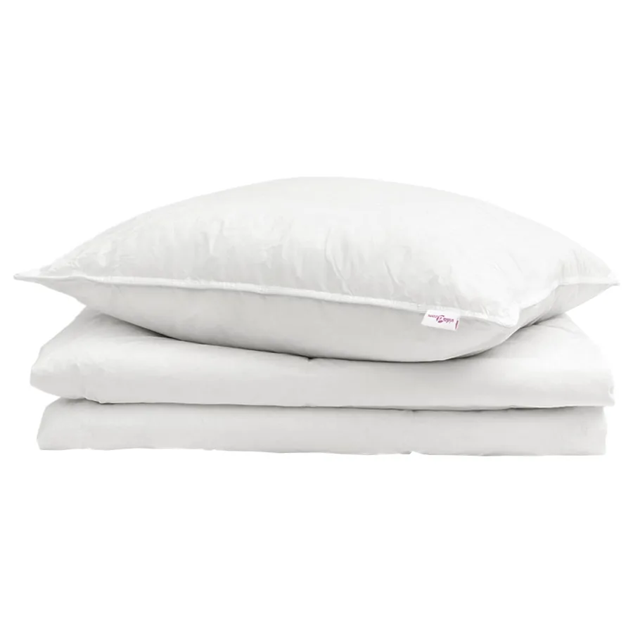 Duvet d'été simple avec oreiller 2 pcs Blanc Plume de canard - 2