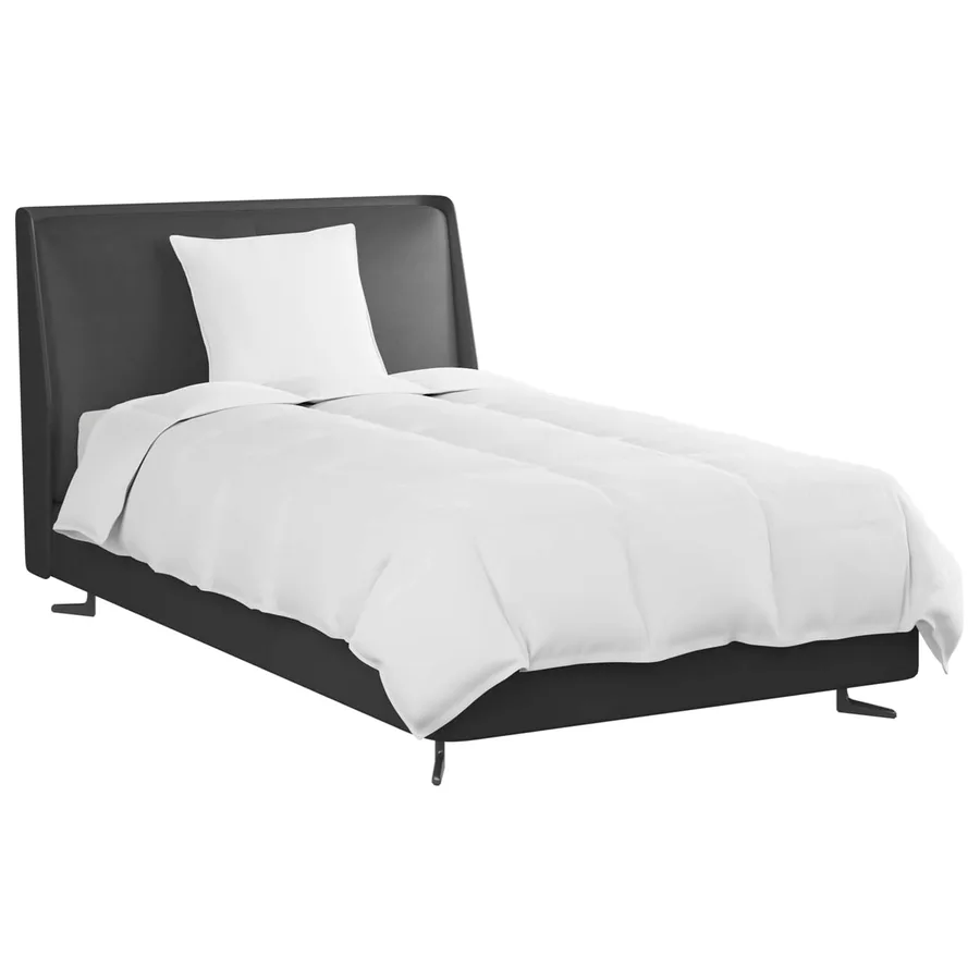 Duvet d'été simple avec oreiller 2 pcs Blanc Plume de canard - 3