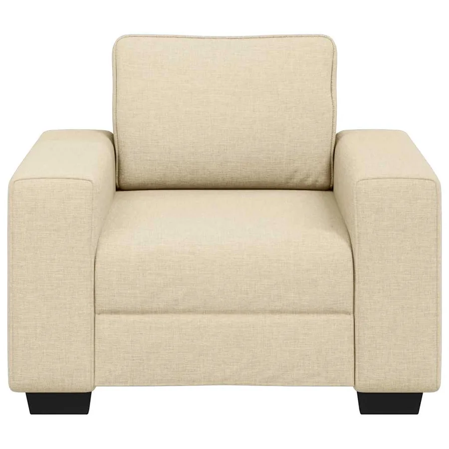 Canapé/Fauteuil crème 100x77x82 cm tissu - 4