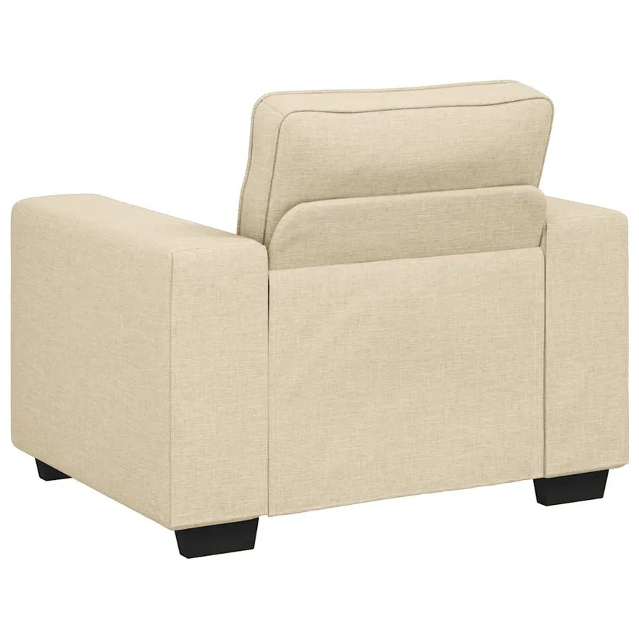 Canapé/Fauteuil crème 100x77x82 cm tissu - 6