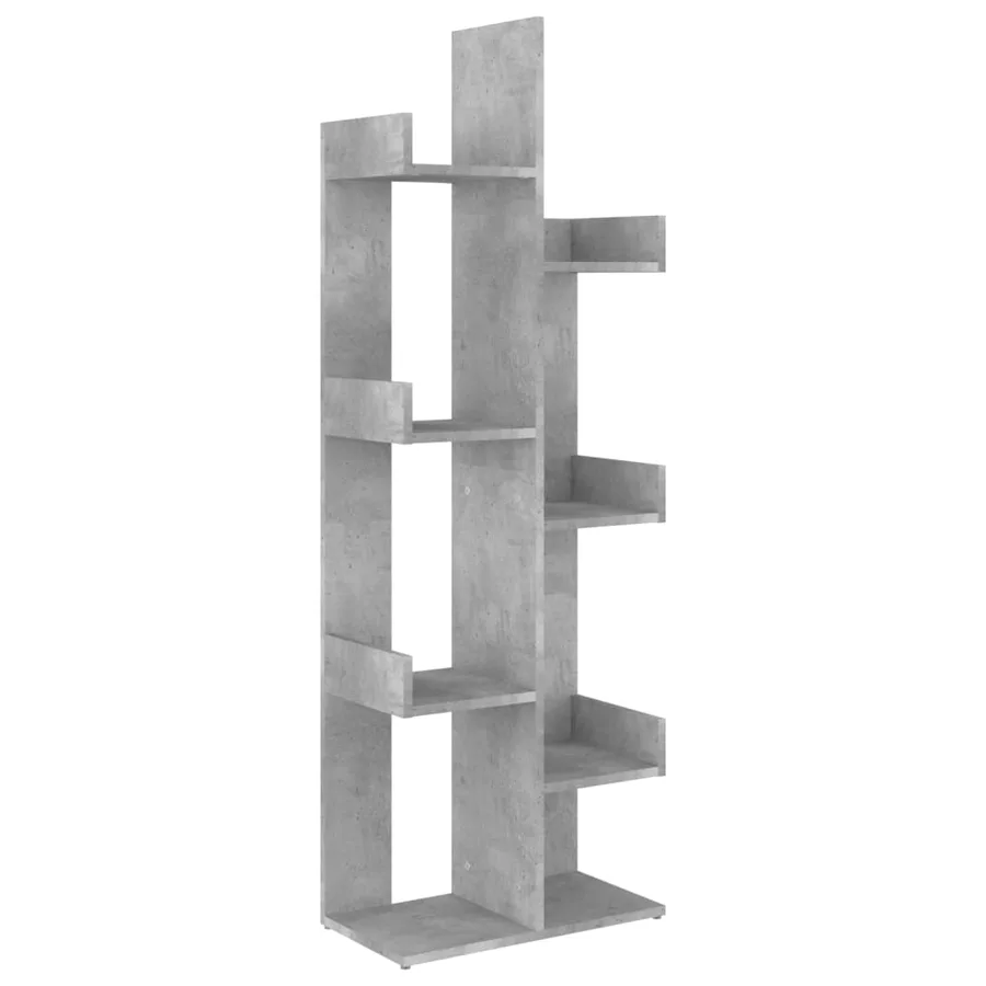 Bibliothèque Gris béton 48x25,5x140 cm Bois d’ingénierie - 2