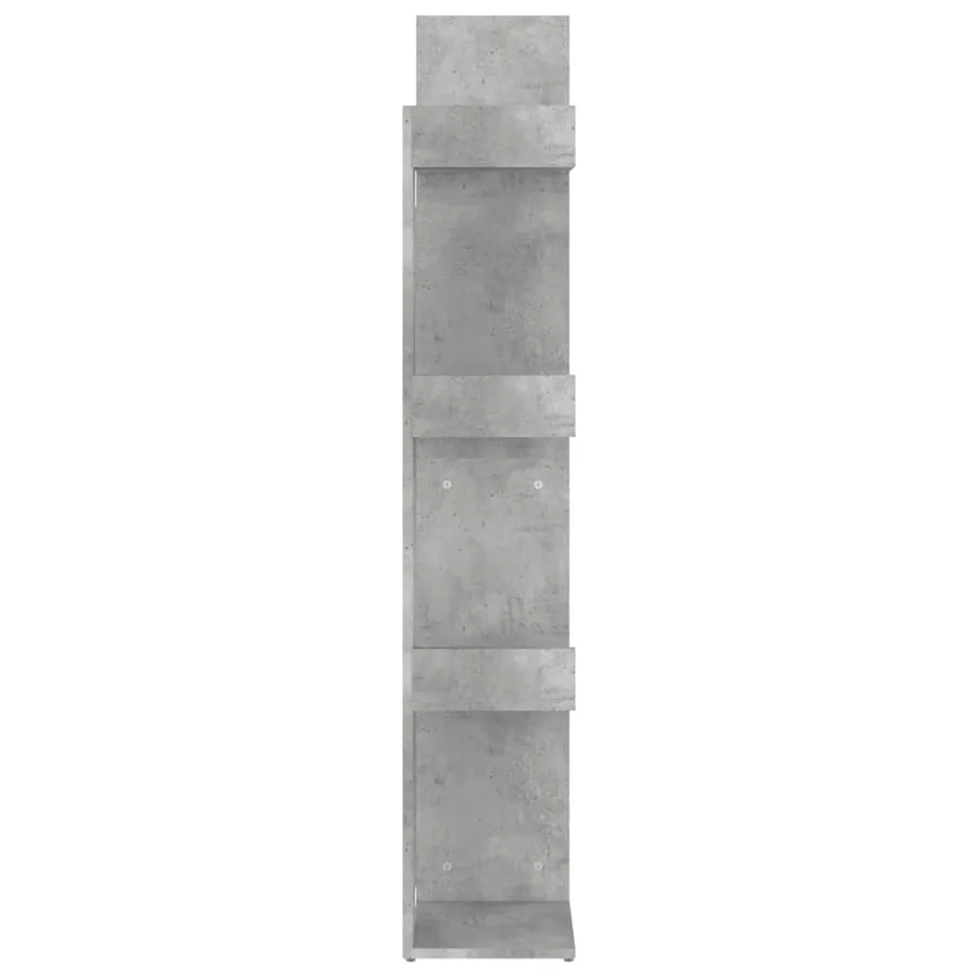 Bibliothèque Gris béton 48x25,5x140 cm Bois d’ingénierie - 4