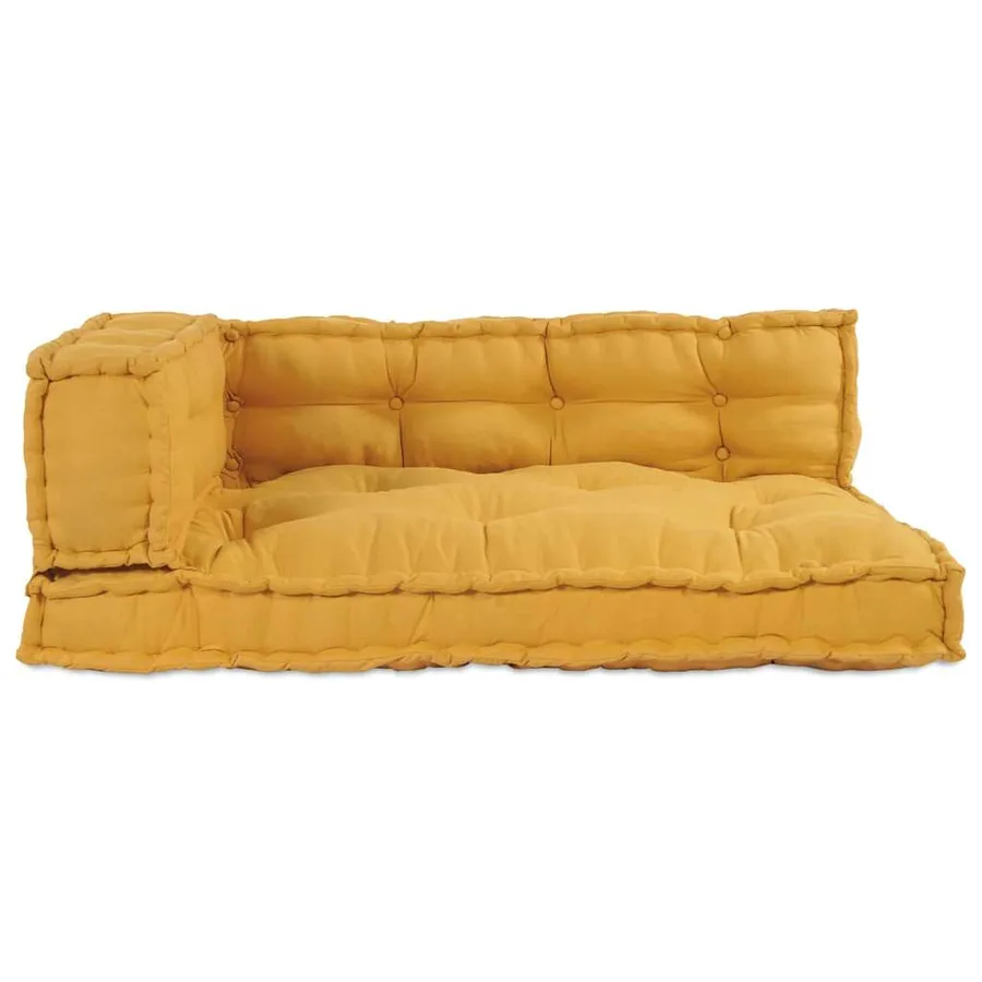Coussin de canapé sur palette 3 pcs Jaune 120 x 80 x 38 cm - 4
