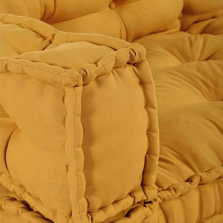 Coussin de canapé sur palette 3 pcs Jaune 120 x 80 x 38 cm - 6
