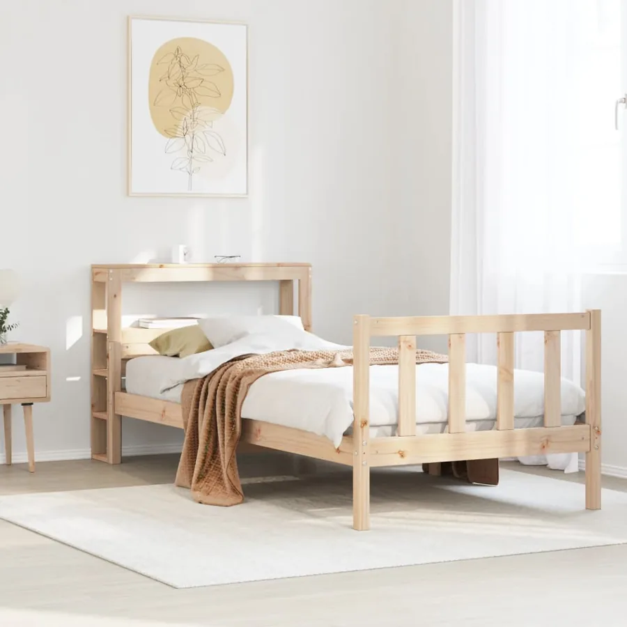 Cadre de lit sans matelas 90x190 cm bois de pin massif