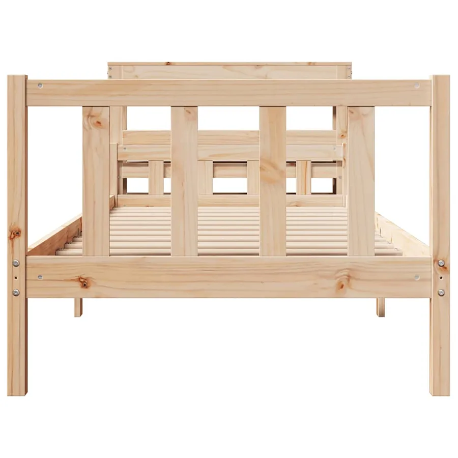 Cadre de lit sans matelas 90x190 cm bois de pin massif - 4