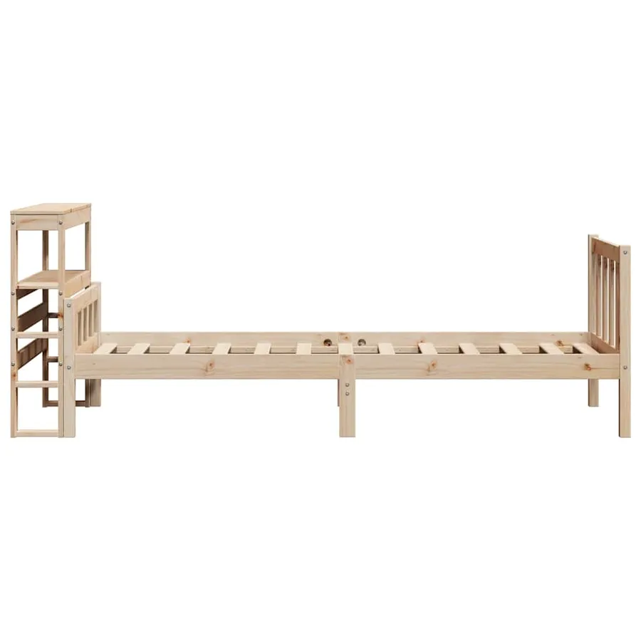 Cadre de lit sans matelas 90x190 cm bois de pin massif - 5