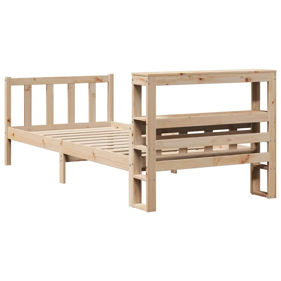 Cadre de lit sans matelas 90x190 cm bois de pin massif - 6