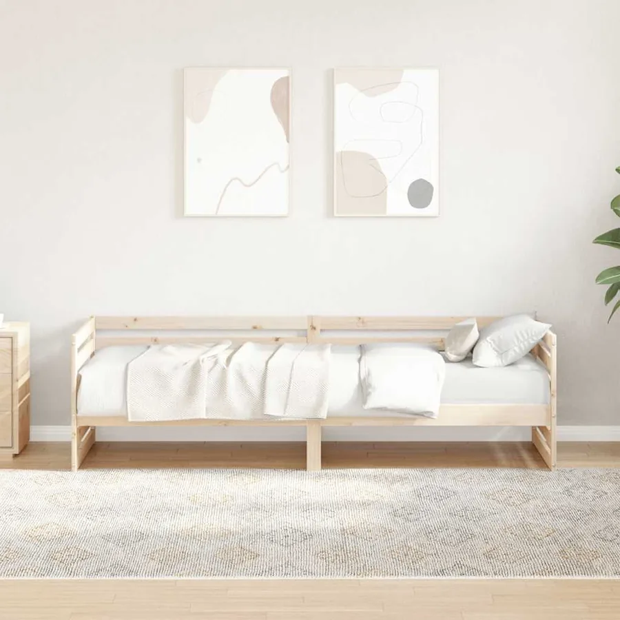 Lit de jour sans matelas 80x200 cm en pin massif