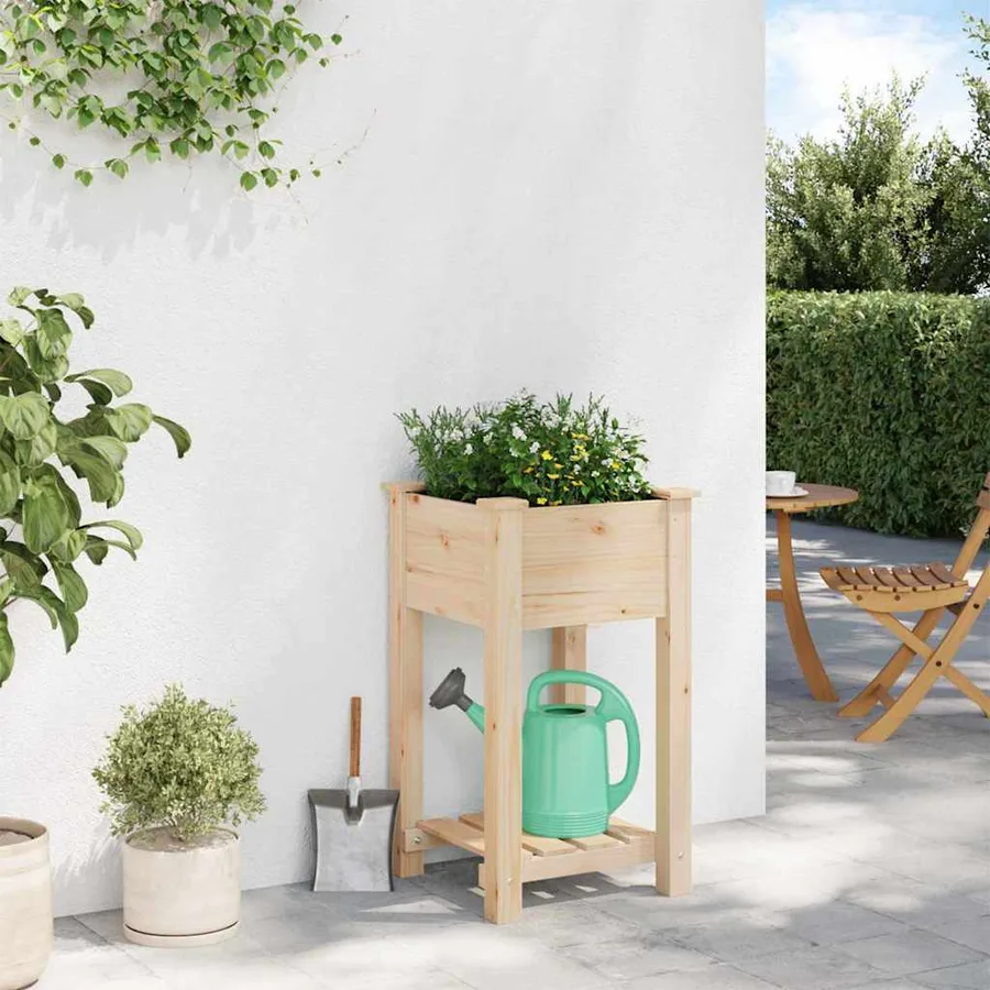 Cache-pot de jardin Beige 45 x 45 x 76,5 cm - 4