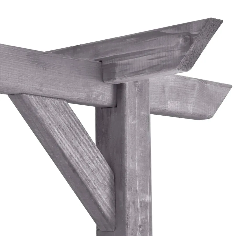 Pergola de jardin Gris 200x40x205 cm Bois de pin imprégné - 3