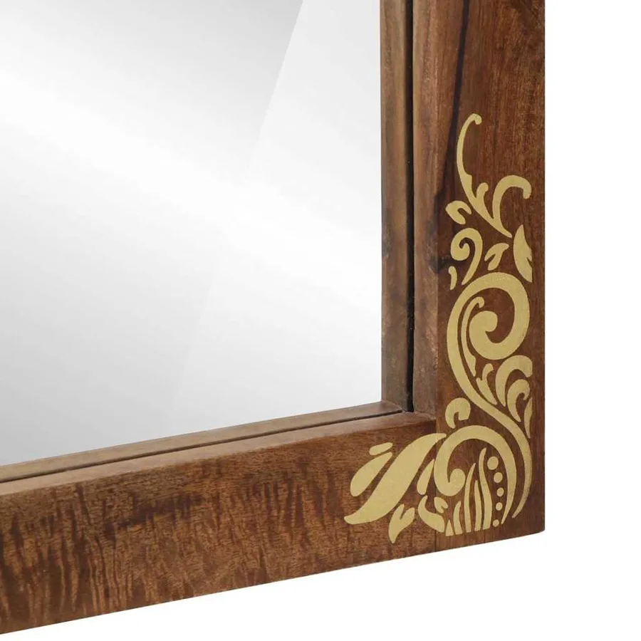 Miroir de salle de bain Marron miel 70 x 50 x 2,5 cm - 6