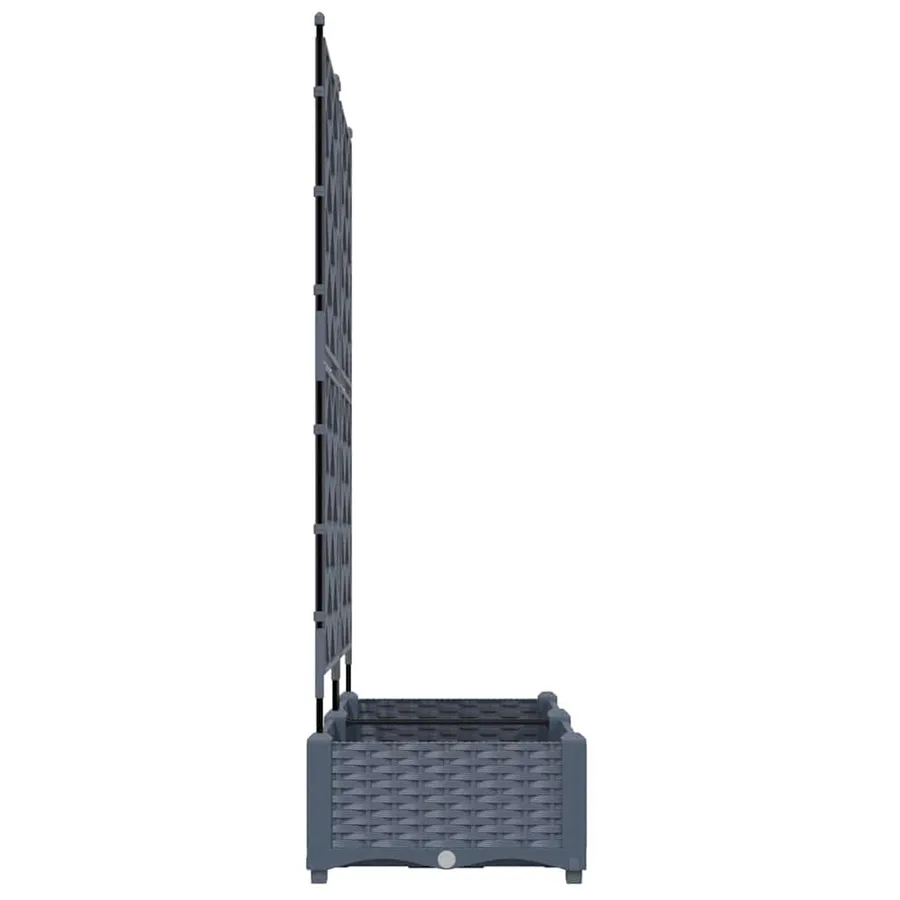 Cache-pot de jardin 2 pc Gris clair 80 x 40 x 125,5 cm PP - 6