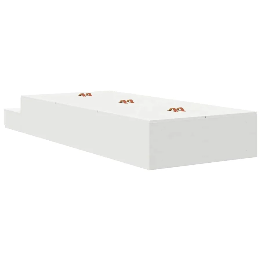 Cadre de lit avec rangement Blanc 80 cm Bois d'ingénierie - 7