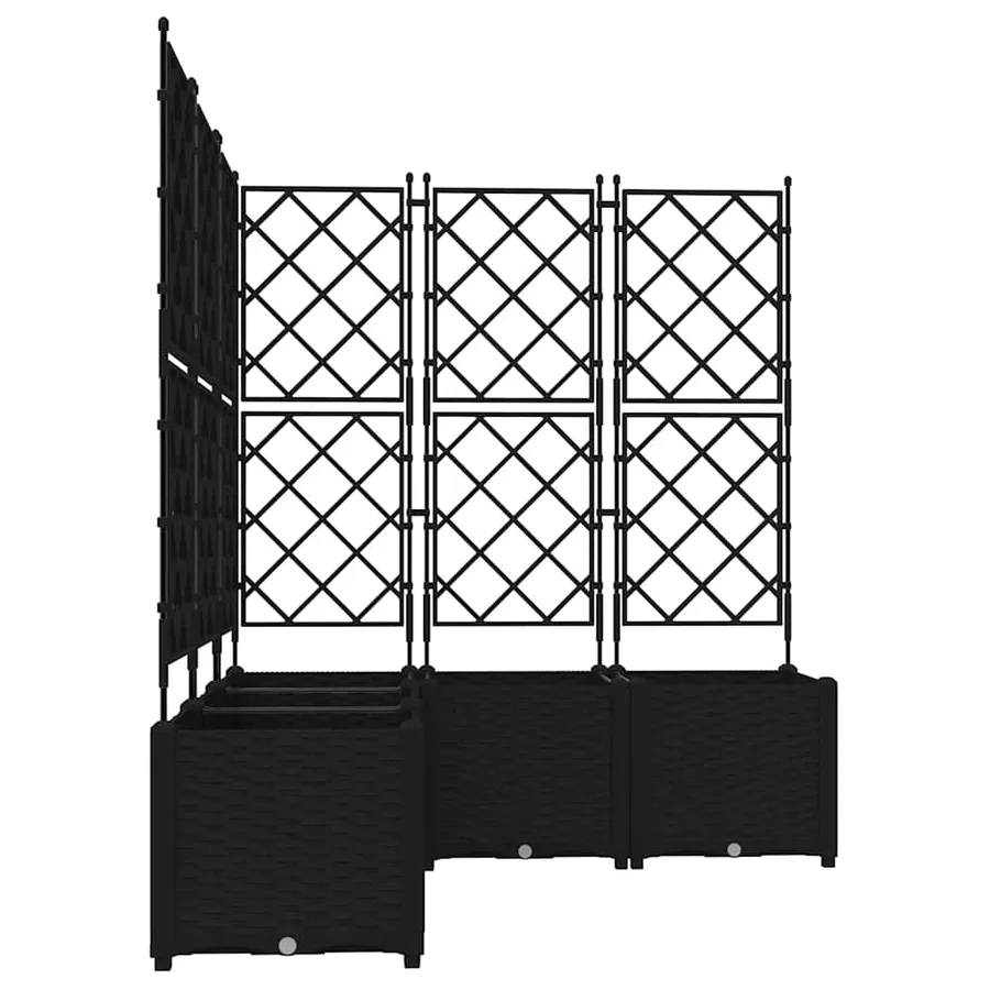 Cache-pot de jardin 5 pc Noir 120 x 120 x 143 cm PP - 5
