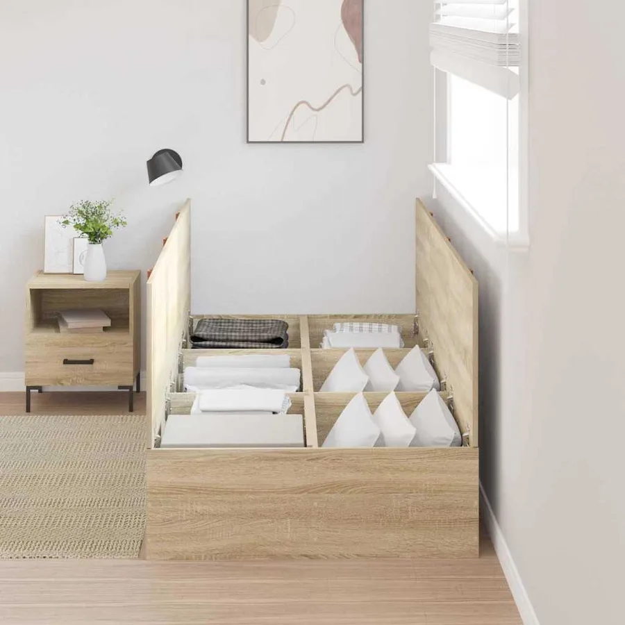Cadre de lit avec rangement Chêne Sonoma 80 x 200 cm - 3