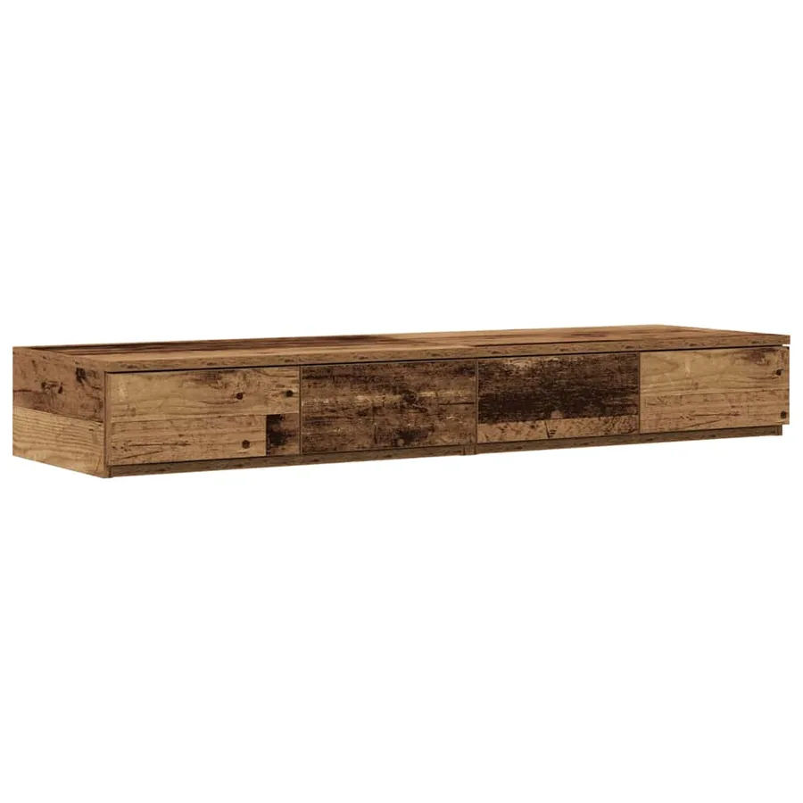 Cadre de lit avec rangement avec tiroir Bois Ancien 120 cm - 6