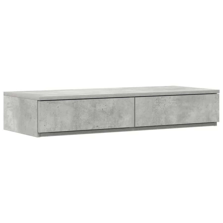 Cadre de lit avec rangement Gris béton 90 cm Bois d'ingénierie - 6