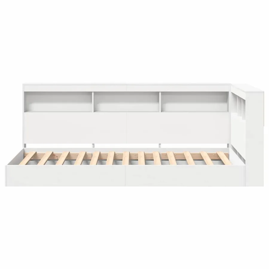 Lit Bibliothèque Blanc 90 x 200 cm Bois d'ingénierie - 6