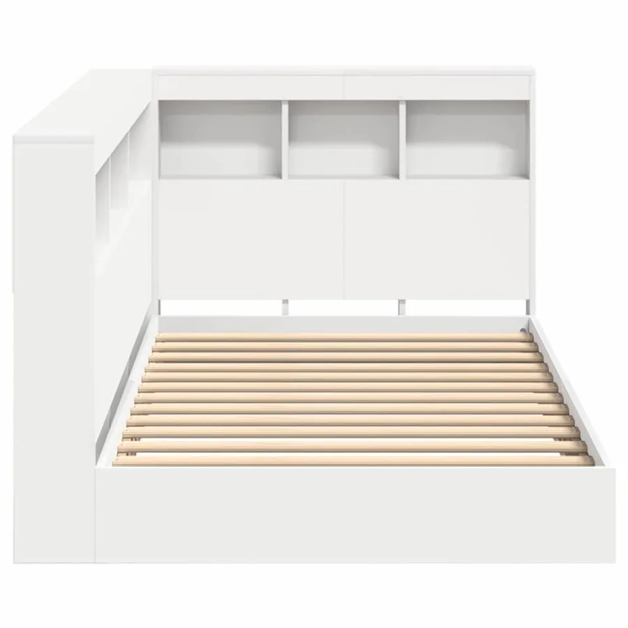 Lit Bibliothèque Blanc 90 x 200 cm Bois d'ingénierie - 7