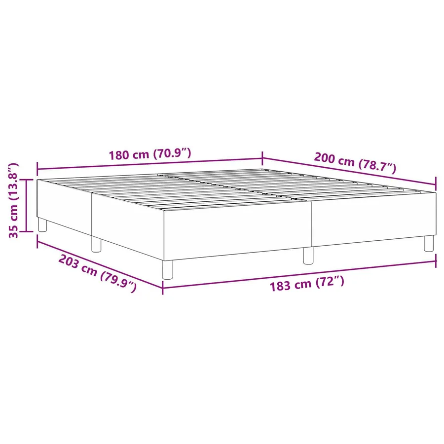 Cadre de lit plateforme Gris clair 180 x 200 cm - 10