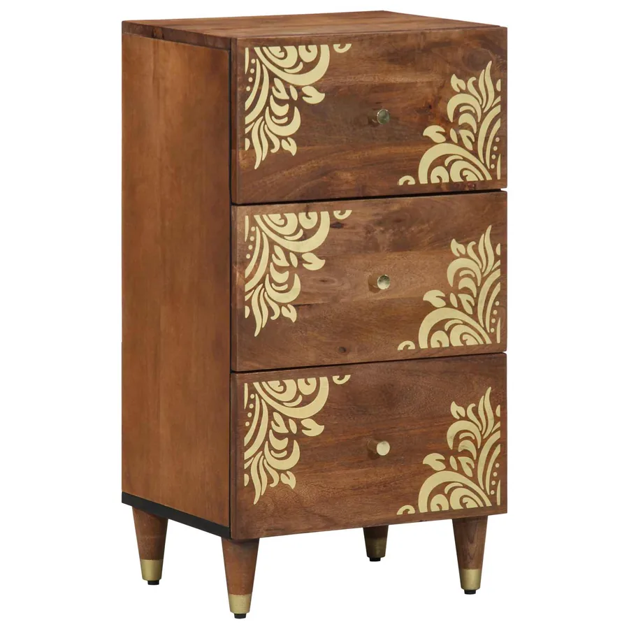 Buffet avec tiroir Marron 40 x 33 x 75 cm Bois de mangue massif