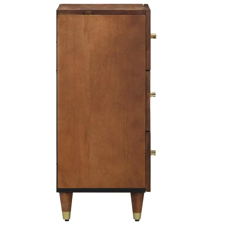 Buffet avec tiroir Marron 40 x 33 x 75 cm Bois de mangue massif - 4