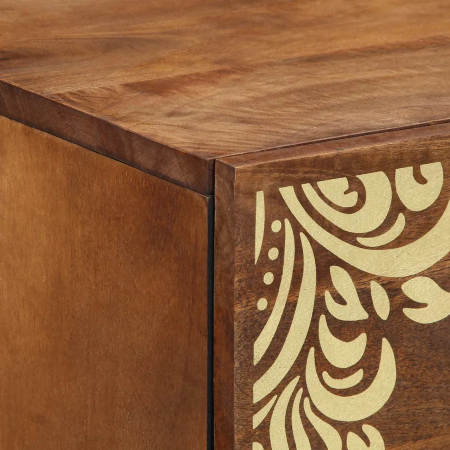 Buffet avec tiroir Marron 40 x 33 x 75 cm Bois de mangue massif - 6