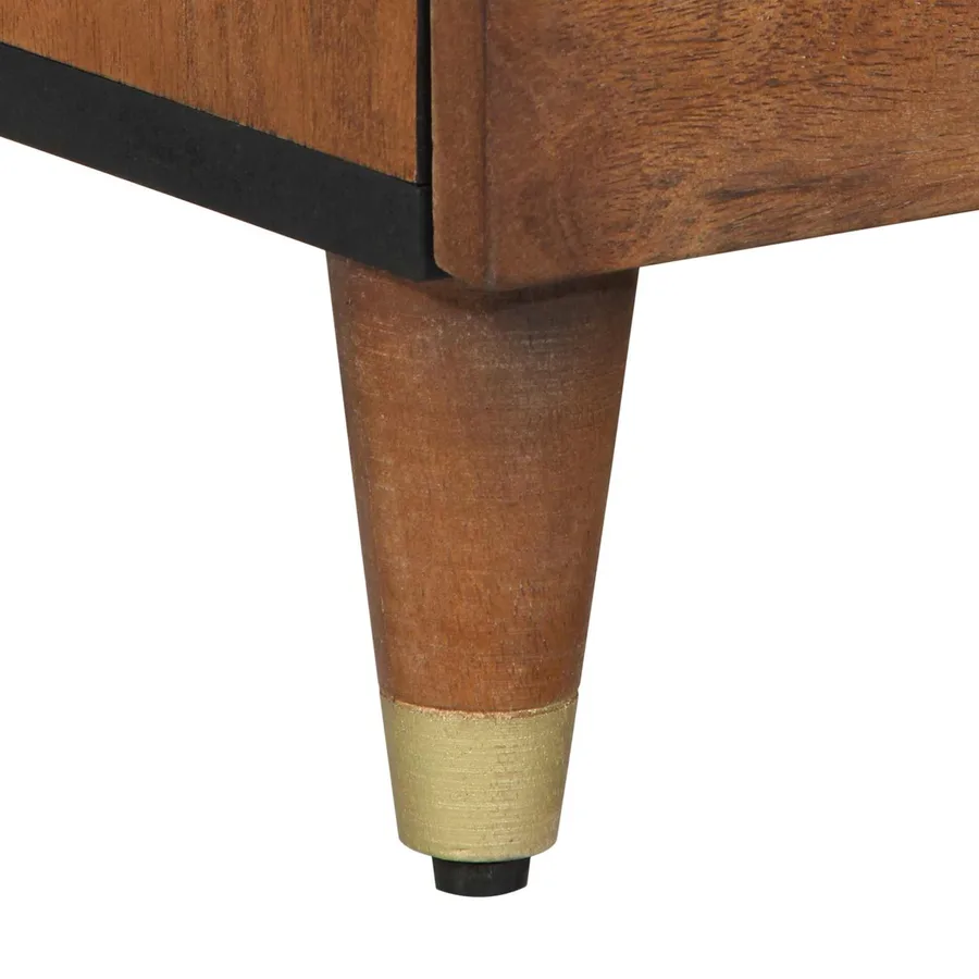 Buffet avec tiroir Marron 40 x 33 x 75 cm Bois de mangue massif - 8