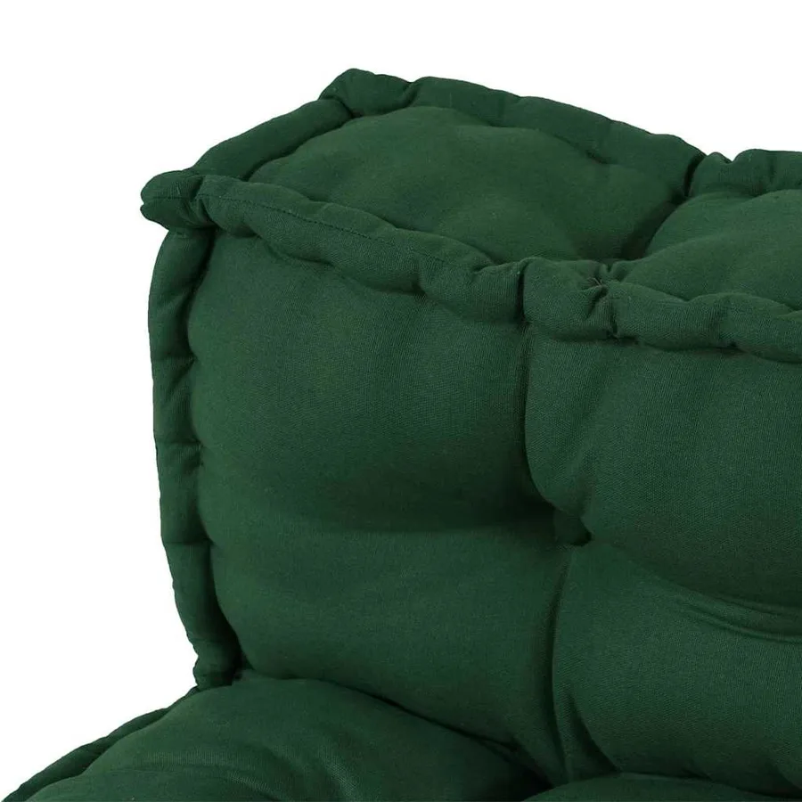Coussin de canapé sur palette 2 pcs Vert 120 x 80 x 38 cm Tissu - 6