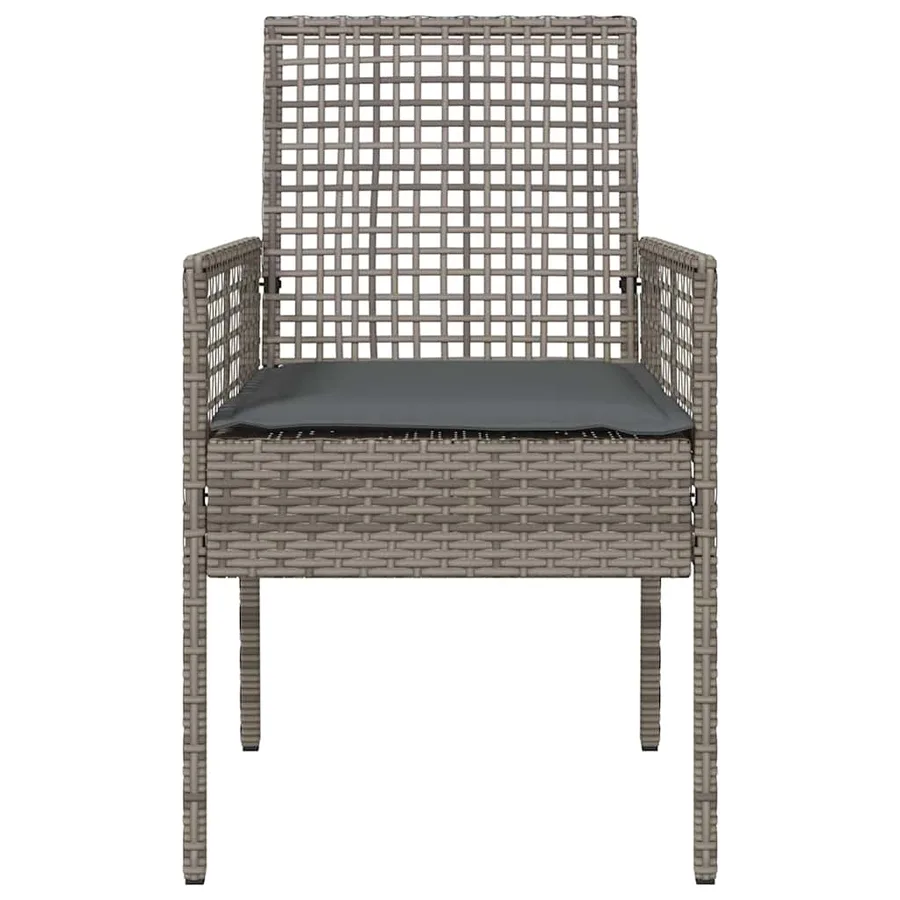 Chaise de jardin 2 pcs Gris 55 x 53 x 85 cm polyrotin - 5